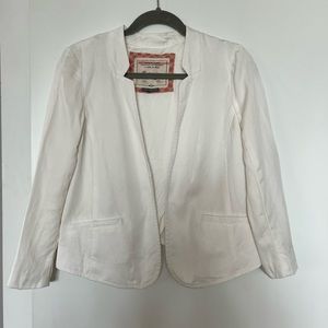 Anthropology white blazer